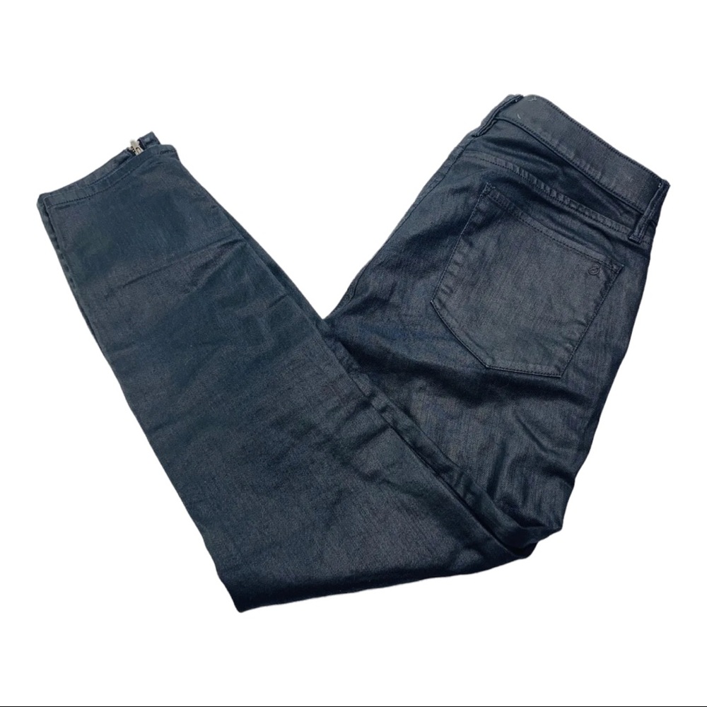 Anthropologie Lou & Grey Jeans Modern Skinny Ankle Zipper Black Womens Size 27 - Picture 5 of 13